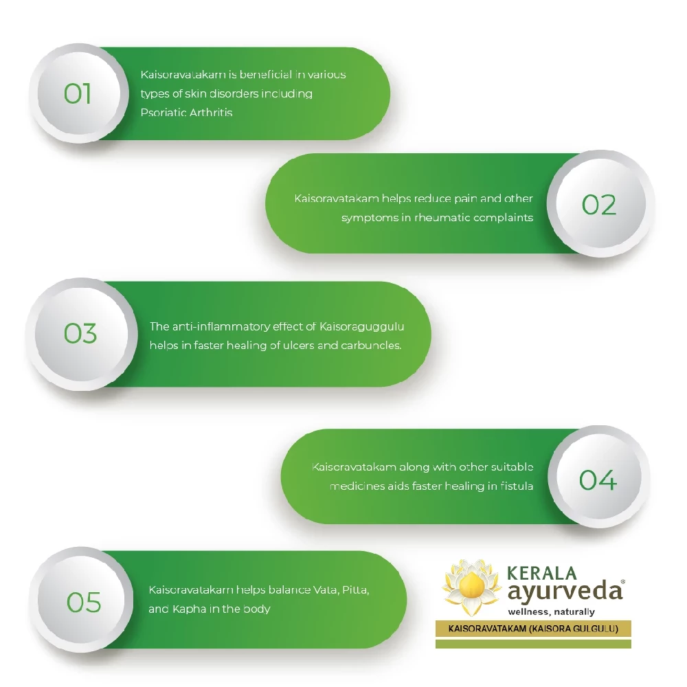 Kerala Ayurveda Kaisoravatakam Gulika, 50 Tablets-3.webp